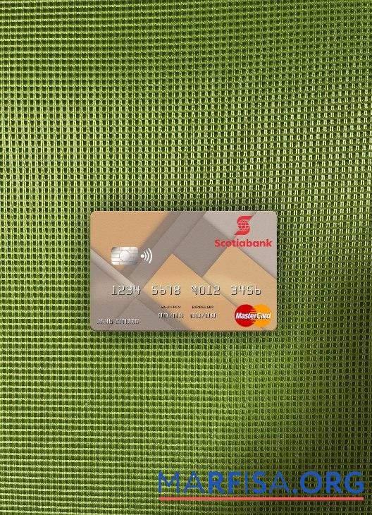 Printable Jamaica Scotiabank mastercard photolook front example